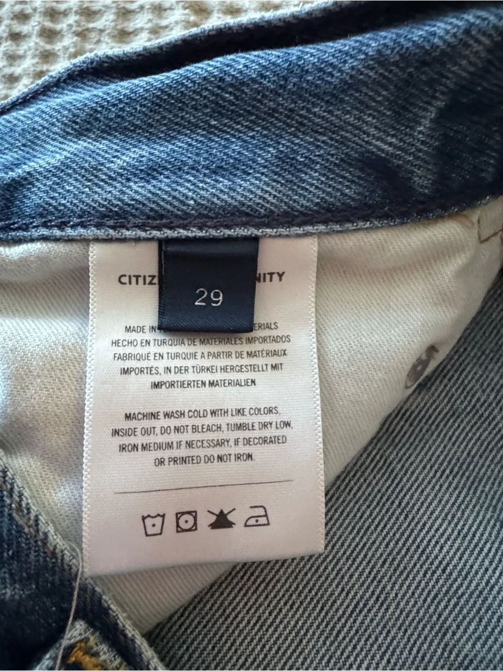 Citizens Of Humanity Blue Denim Annabelle Long Button Fly Jean Shorts